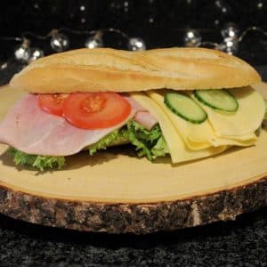 Pistolet ham kaas wit