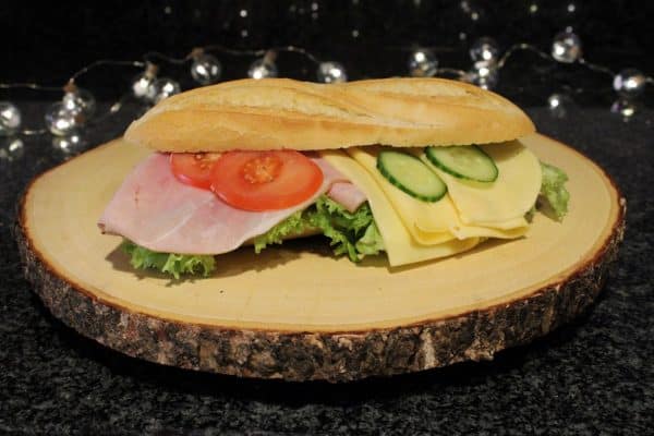 Pistolet ham kaas wit